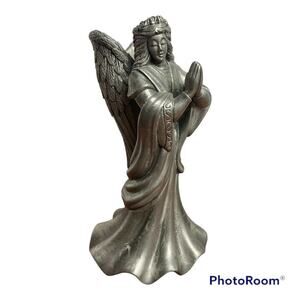 Pewter Praying Angel Candlestick